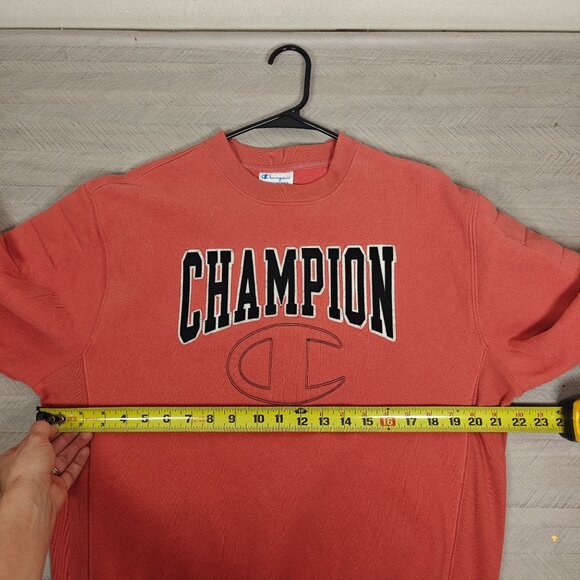 Vintage Champion Reverse Weave Medium Sweatshirt Side Gusset Large Spell Out - Picture 7 of 7